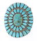 Old Pawn Turquoise Original Large Cluster Wide Cuff