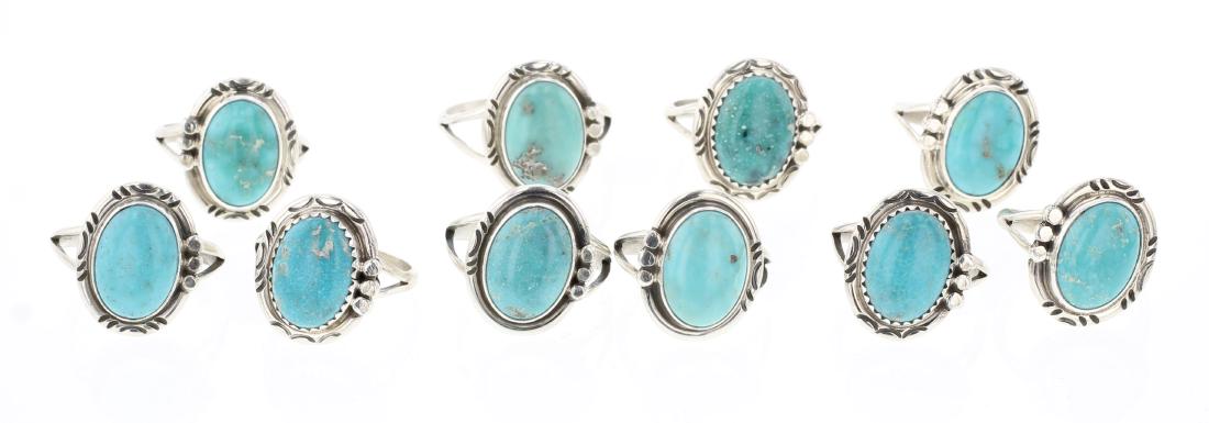 Lenora Silversmith Begay Turquoise Mixed Serrated & (1 of 3)