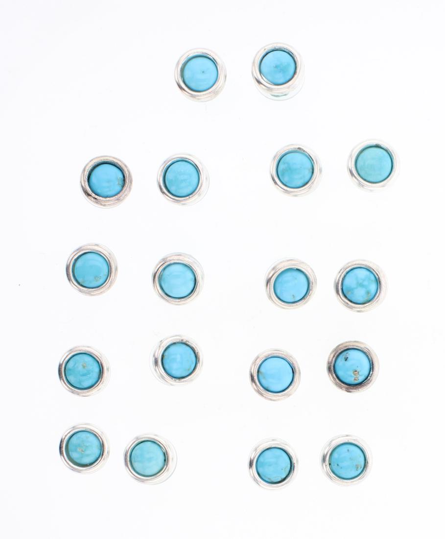 Turquoise Earrings Lot of Nine Pairs (1 of 2)