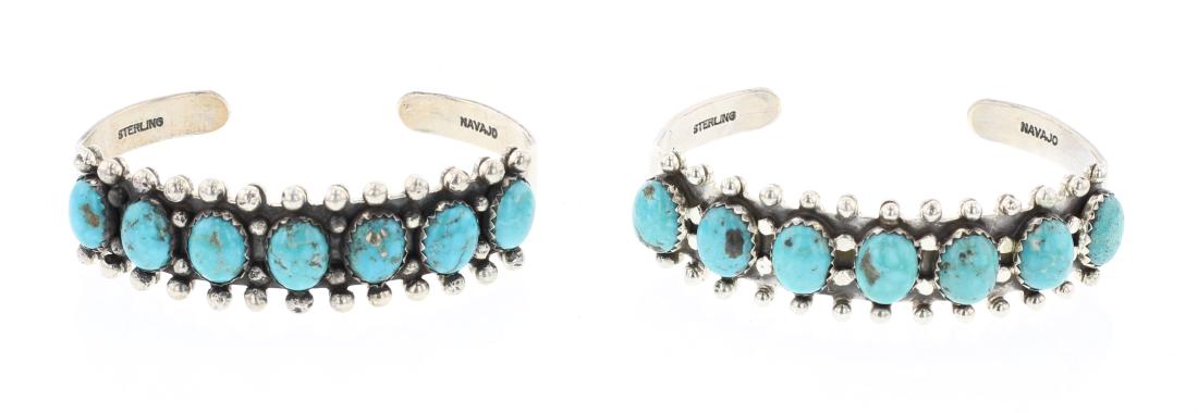 Garrison Boyd Kingman Turquoise Row Bracelet Set of Two (1 of 3)