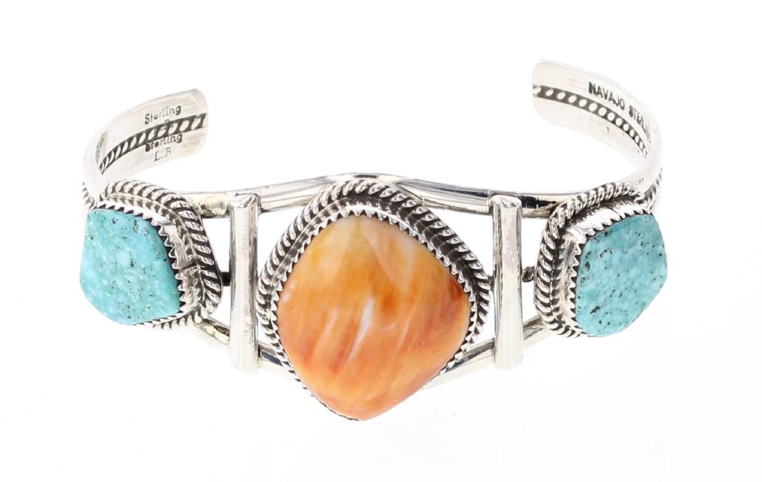 Lenora Silversmith Begay Turquoise & Spiny Oyster (1 of 3)