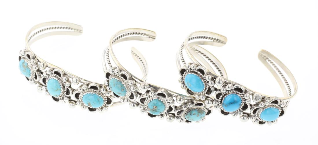 Garrison Boyd Turquoise Row Bracelet Lot of Three (1 of 3)