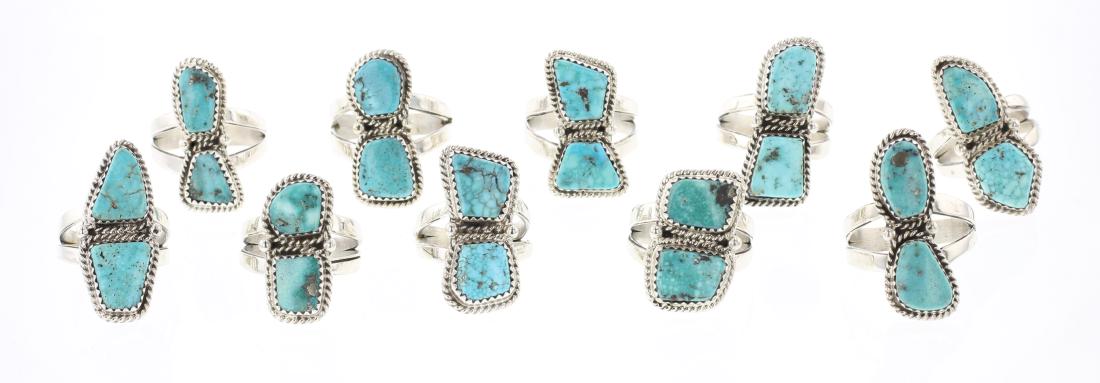 Garrison Boyd Turquoise Freeform Ring Lot of 10 (1 of 3)
