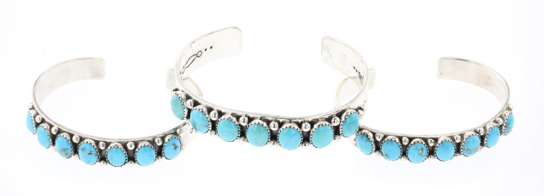 Jimmy Emerson Turquoise Row Bracelet Lot of Three (1 of 3)