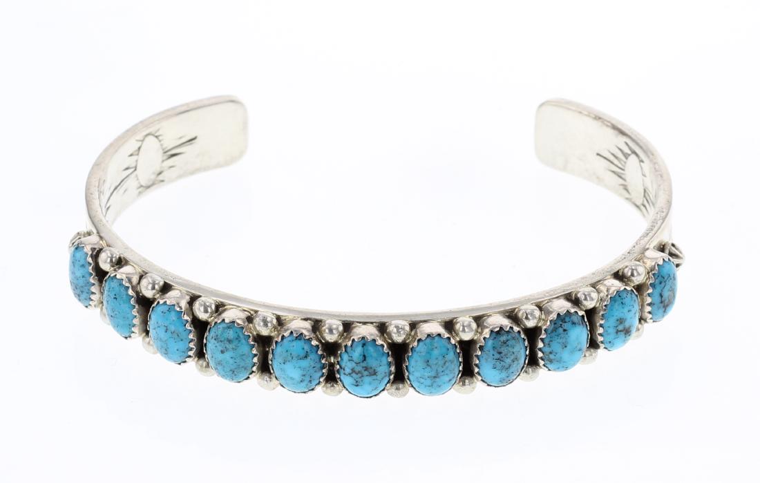 Lenora Silversmith Begay Row Bracelet (1 of 3)
