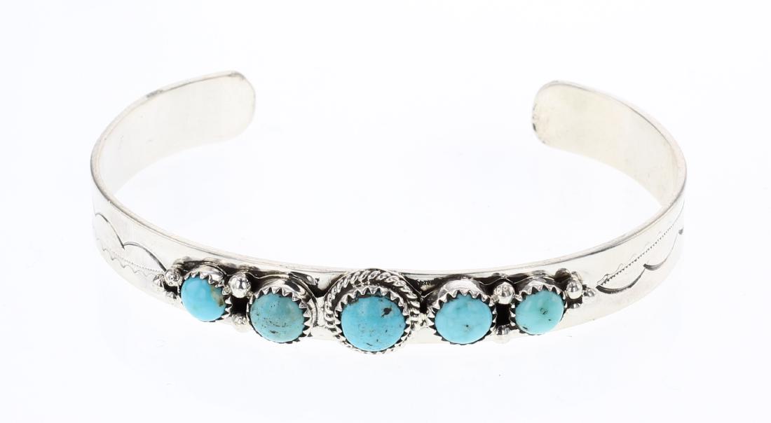 Jimmy Emerson Turquoise Row Bracelet lot of Two (1 of 3)