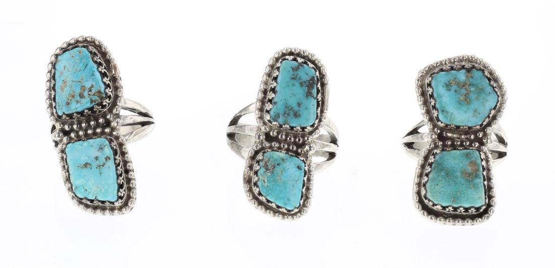 Garrison Boyd Freeform Turquoise Ring Lot of Three (1 of 3)