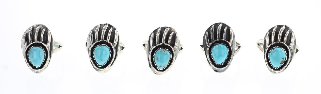 Jimmy Emerson Turquoise Bear Claw Design Ring (1 of 3)