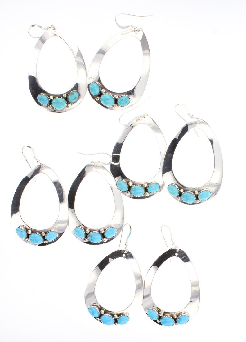 Turquoise Earrings Lot of Four (1 of 2)