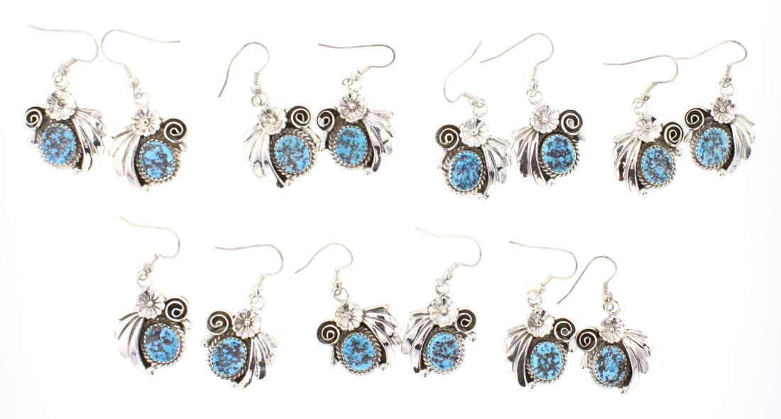 Garrison Boyd Kingman Nugget Turquoise Earrings Lot of (1 of 2)