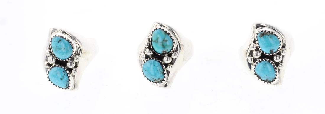 Turquoise Rings Lot of Three (1 of 3)