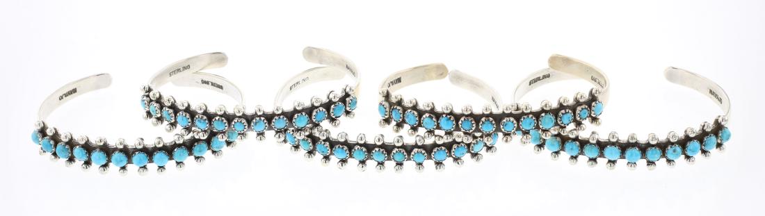 Garrison Boyd Turquoise Row Bracelet Lot of Five (1 of 3)