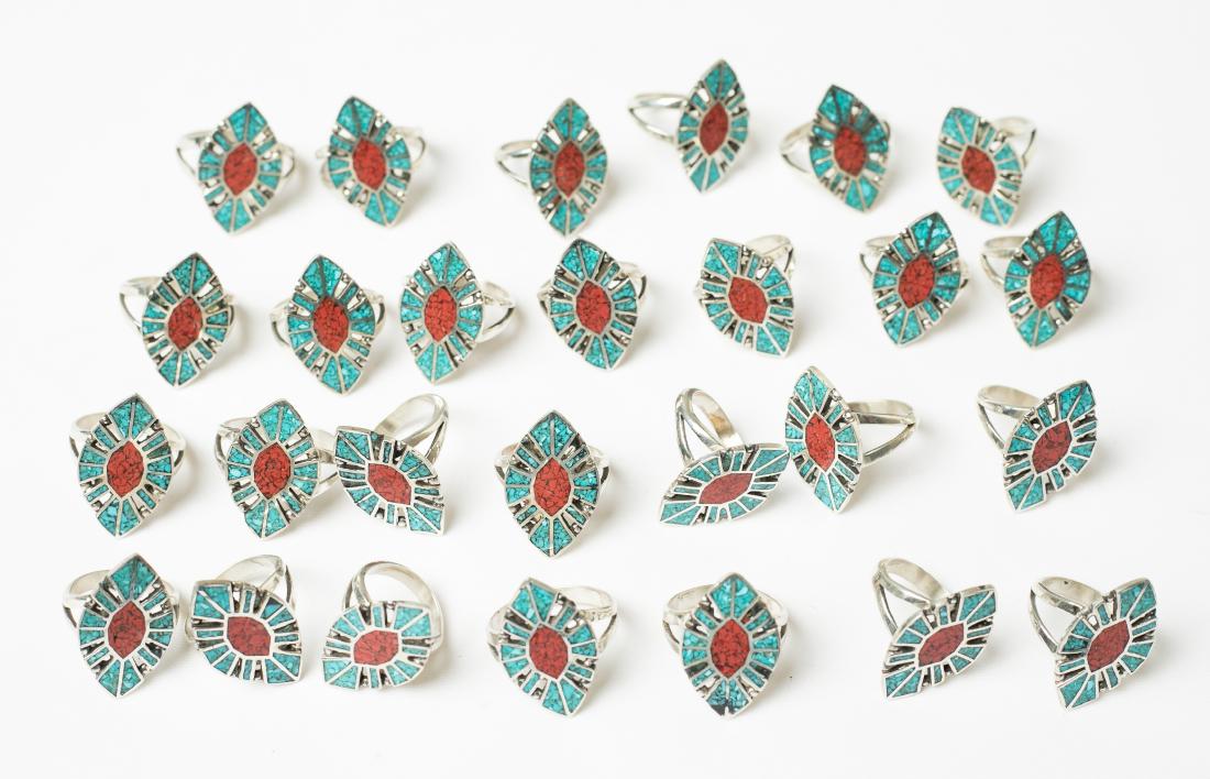 Garrison Boyd & Lenora Silversmith Begay Rings Lot of (1 of 2)