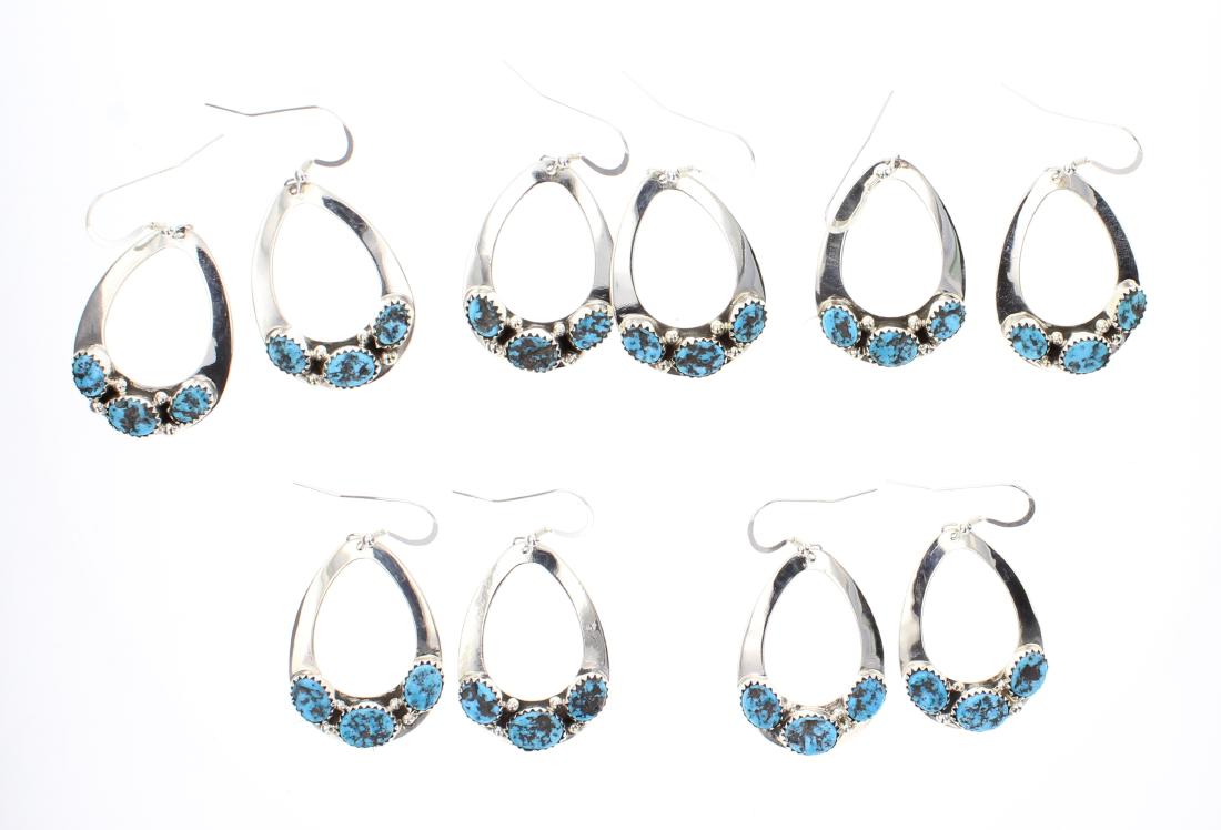 Turquoise Earring Lots of Five (1 of 2)