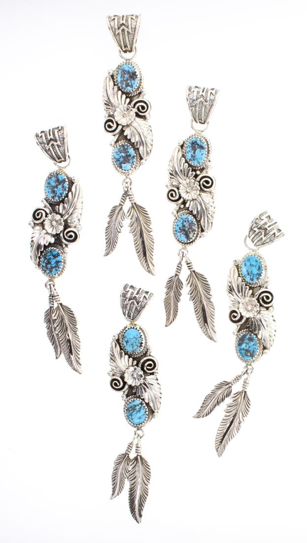 Garrison Boyd Kingman Nugget Turquoise Pendants Lot of (1 of 2)