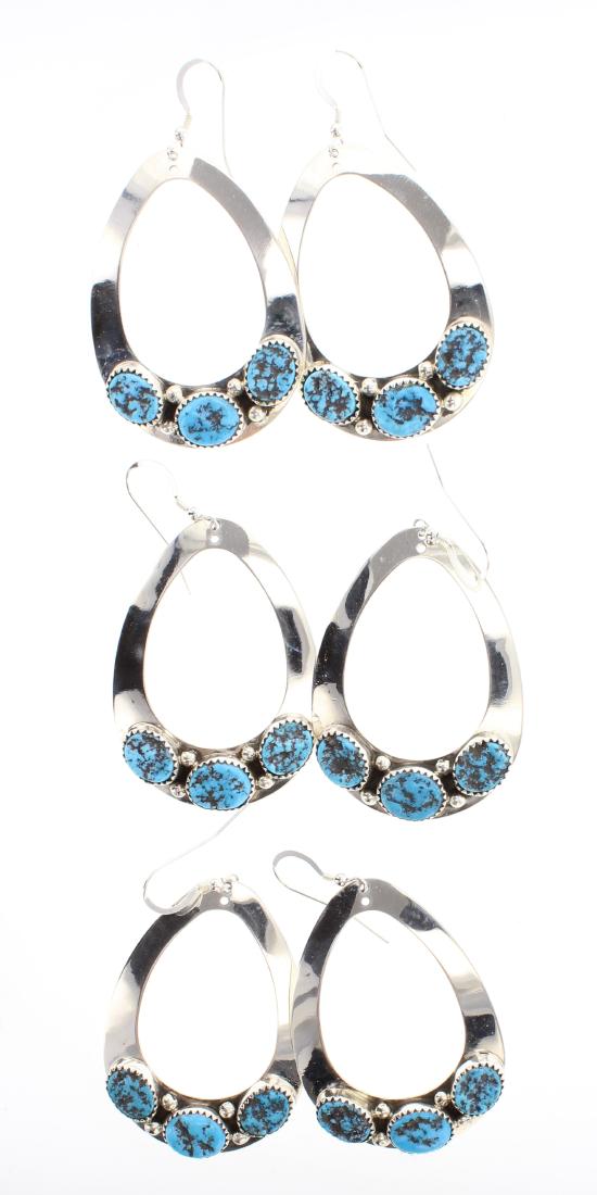 Turquoise Earrings Lot of Three Pairs (1 of 2)