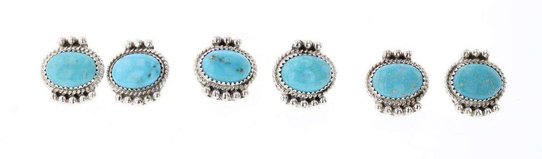 Garrison Boyd Turquoise Earrings Lot of Three Pairs (1 of 2)