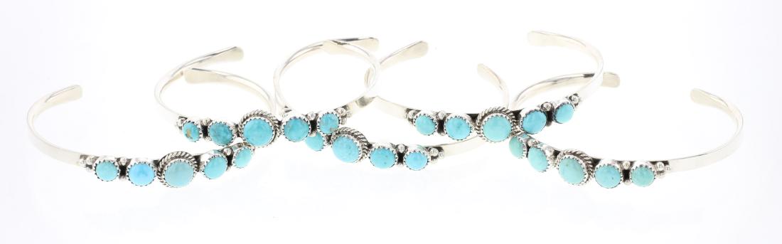 Lenora Silversmith Begay Turquoise Graduated Row (1 of 3)