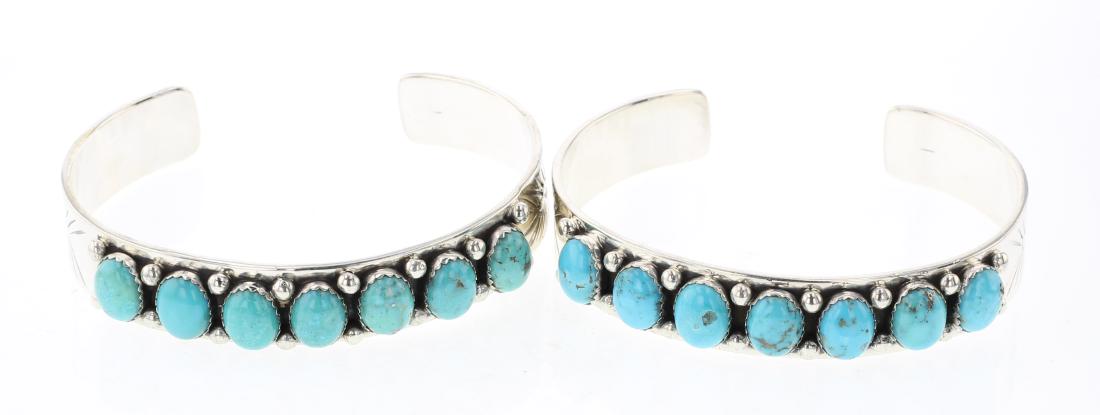 Turquoise Row Bracelet Lot of Two (1 of 3)