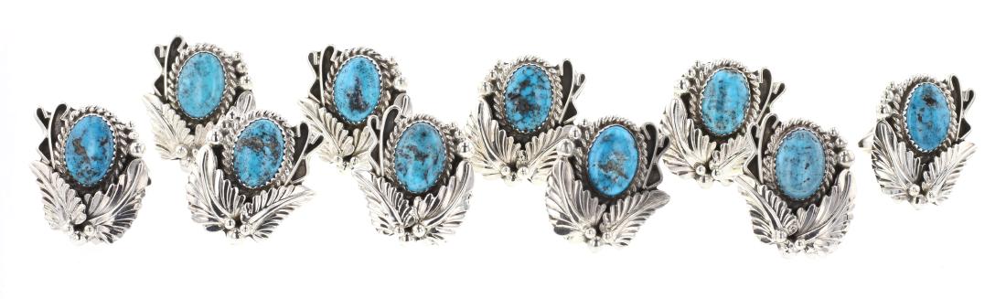 Garrison Boyd Turquoise Rings Lot of 10 (1 of 3)
