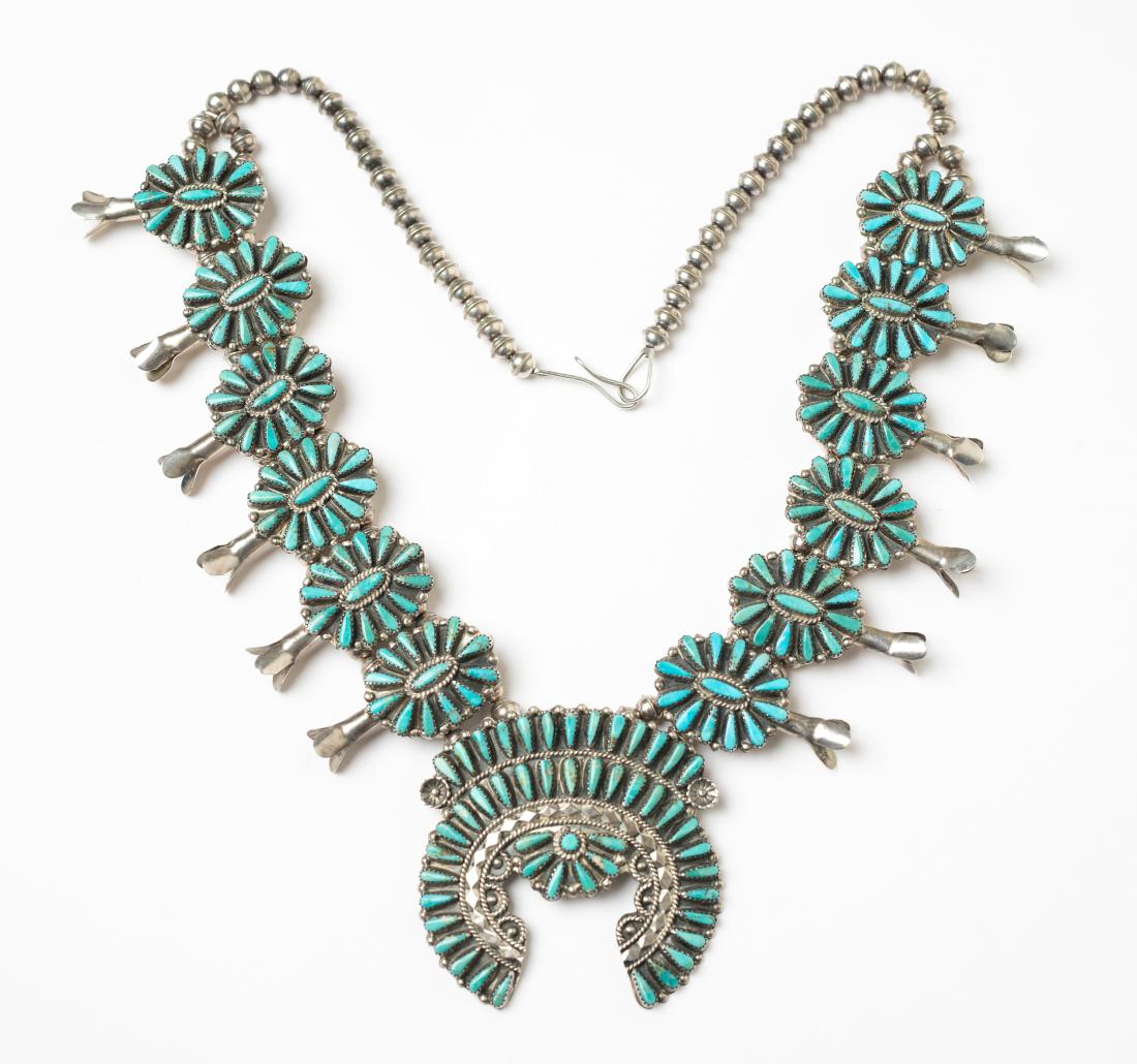 Tommy Lowe Vintage  Mixed Turquoise Squash Blossom (1 of 3)