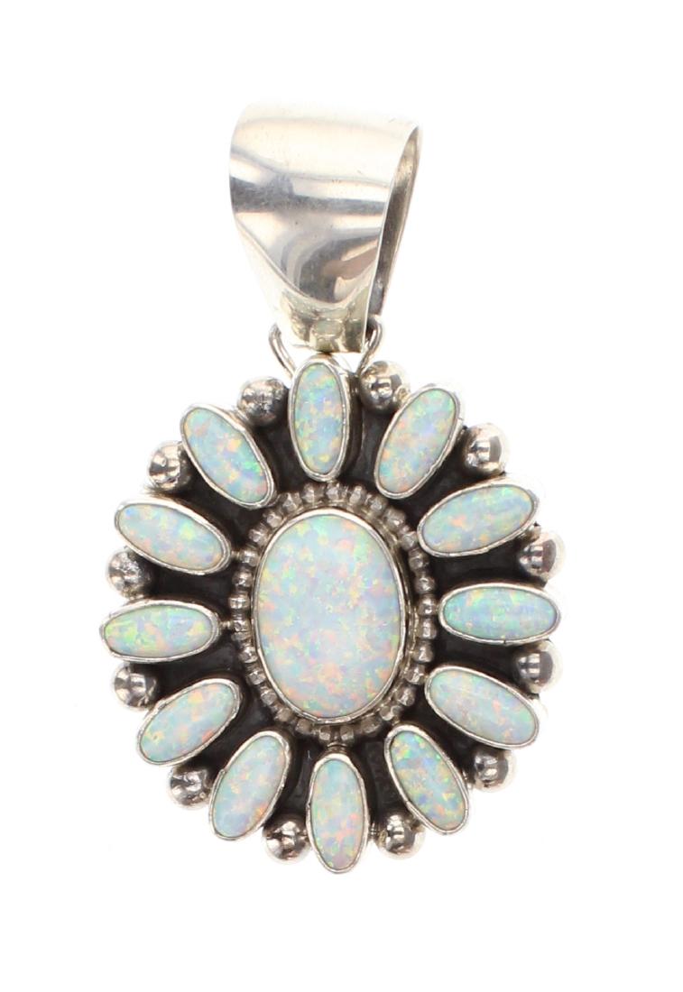 Bea Betty Tom Vintage Synthetic Opal Cluster Pendant (1 of 2)
