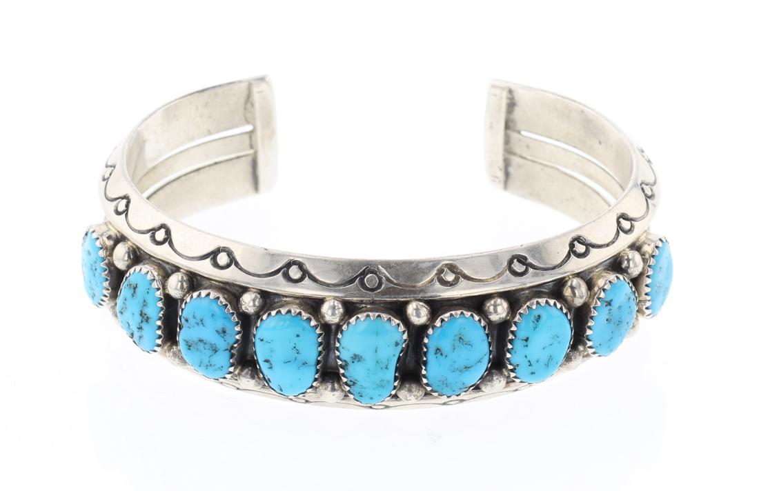 Sarah Curley Vintage Turquoise Row Bracelet (1 of 3)