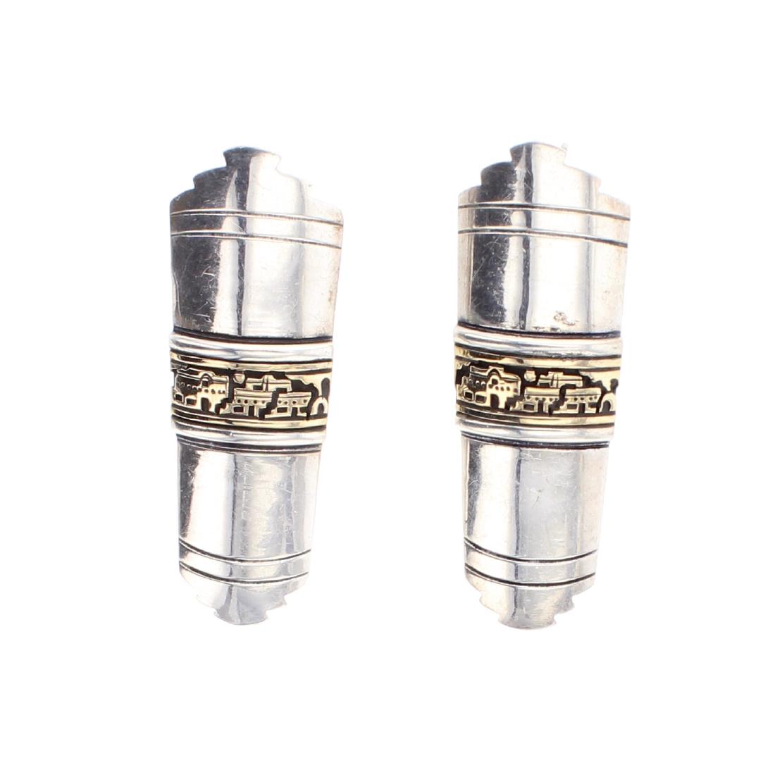 KH 14K Gold Accents Story Teller Overlay Earrings (1 of 2)