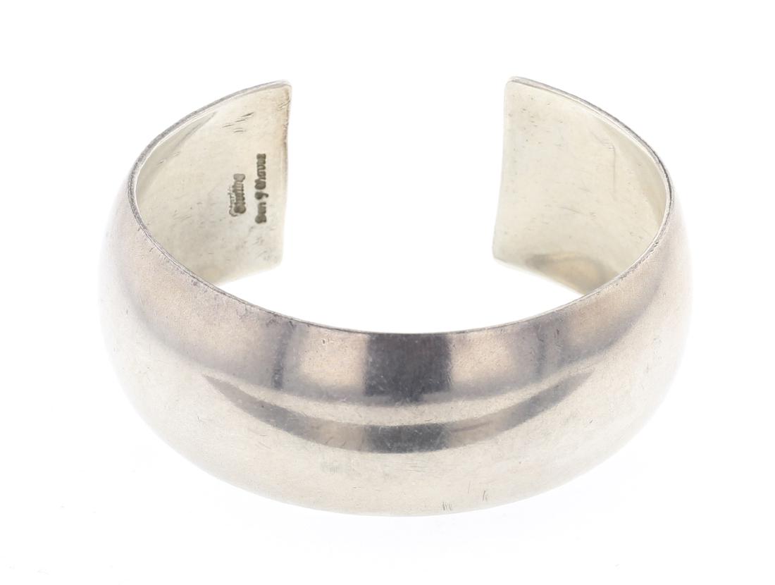 Bruce Wood Vintage Plain Silver Cuff Bracelet (1 of 3)