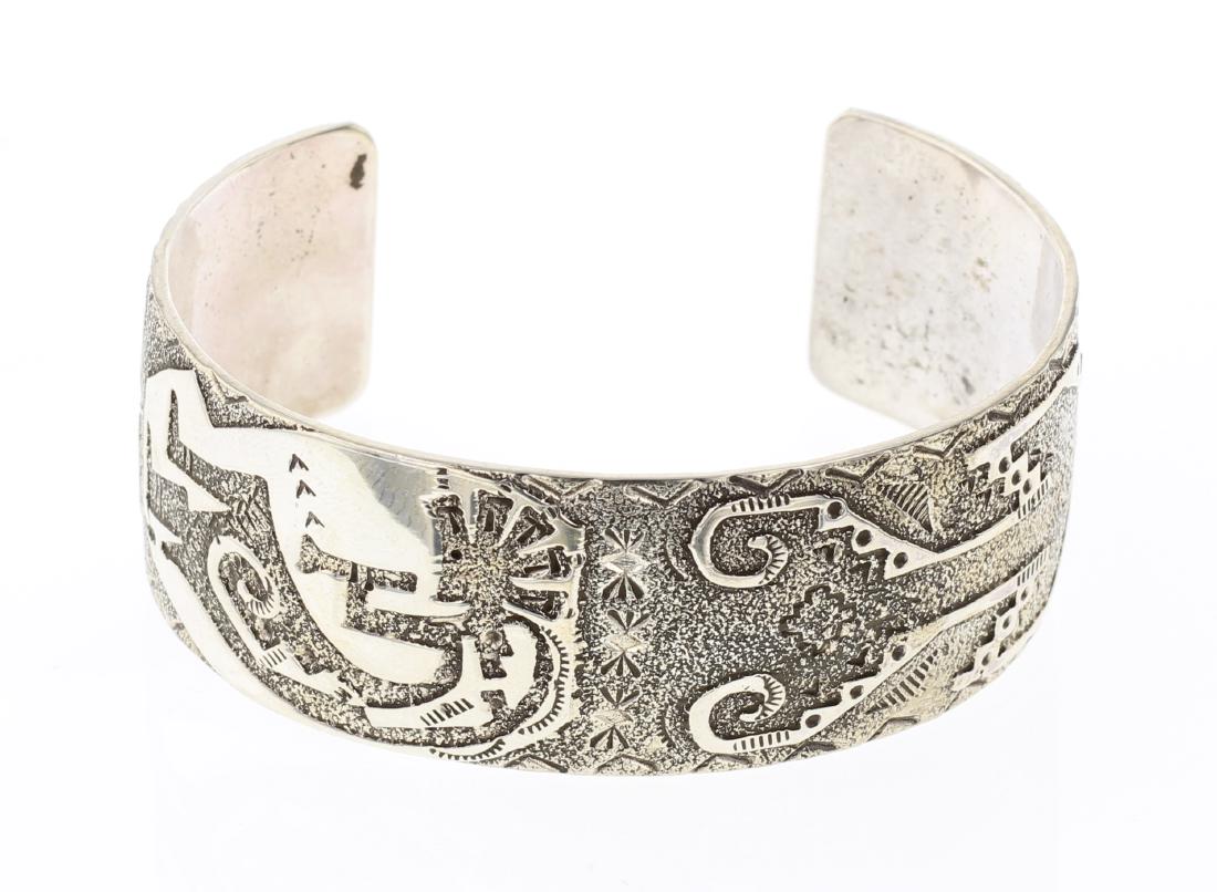 Ray Becenti Story Teller Overlay Cuff Bracelet (1 of 3)