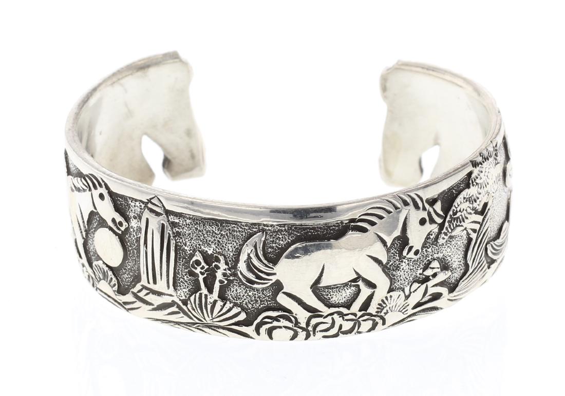 Vintage Story Teller Design Horse Bracelet (1 of 4)