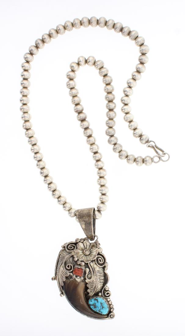 Vintage Bear Claw Pendant & Necklace (1 of 2)