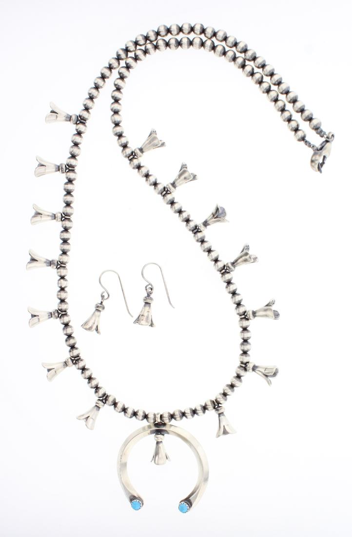 Paul Livingston Turquoise Contemporary Squash Blossom (1 of 2)