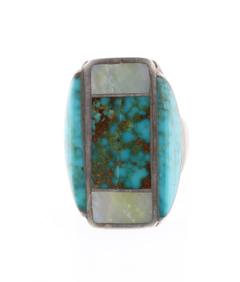 BT Old Pawn Turquoise Domed Ring (1 of 4)