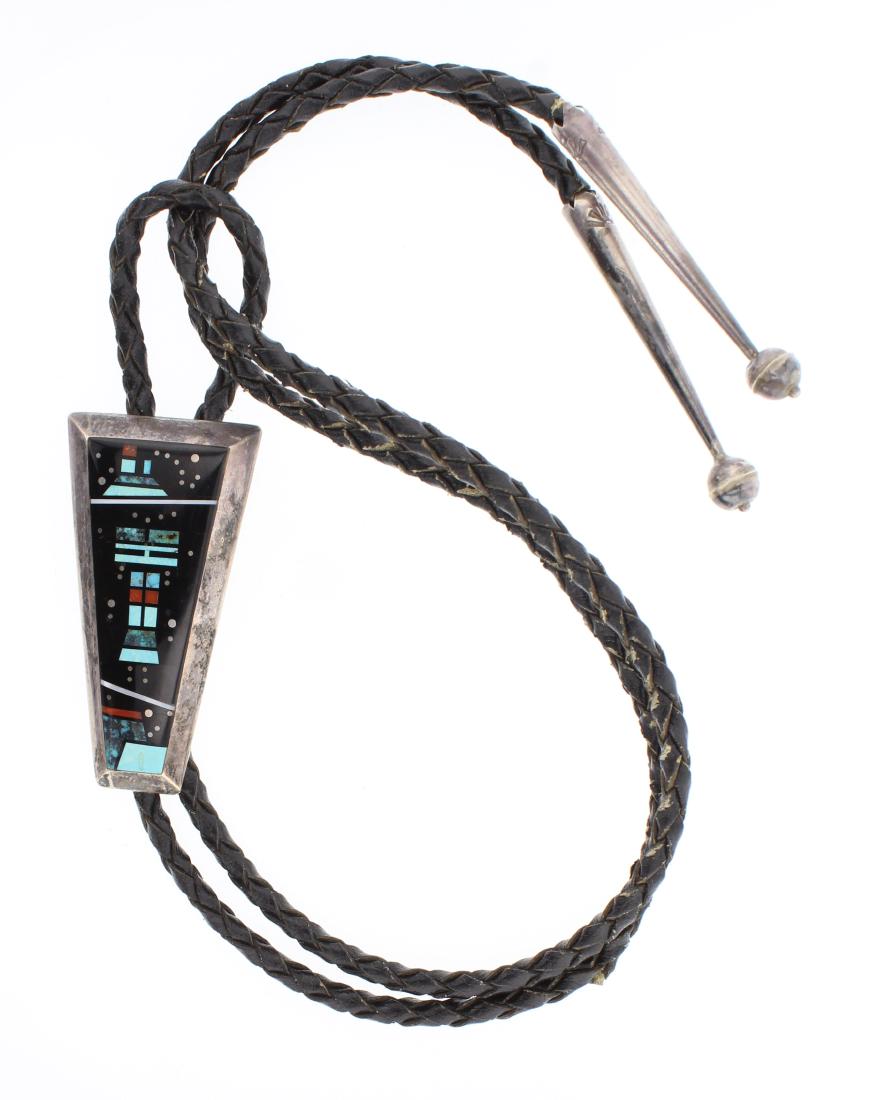 Old Pawn Inlay Bolo Tie (1 of 2)