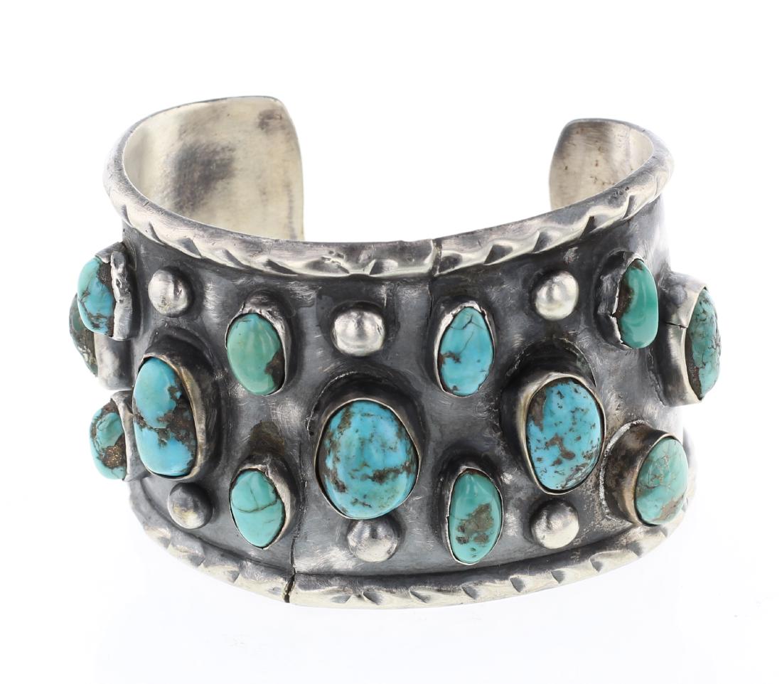 Old Pawn Turquoise Cluster Bracelet (1 of 3)