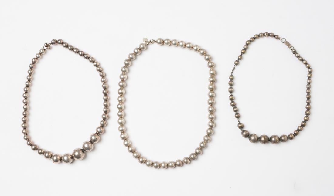 Vintage Beads Necklace Lot of Three, Taxco & Tiffany (1 of 3)