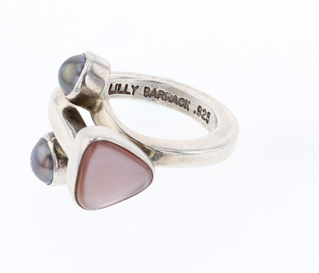 Vintage Lilly Barrack Shell & Pearl Ring (1 of 3)