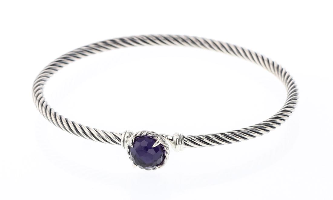 David Yurman Sterling Silver Amethyst Ladies Cable (1 of 4)
