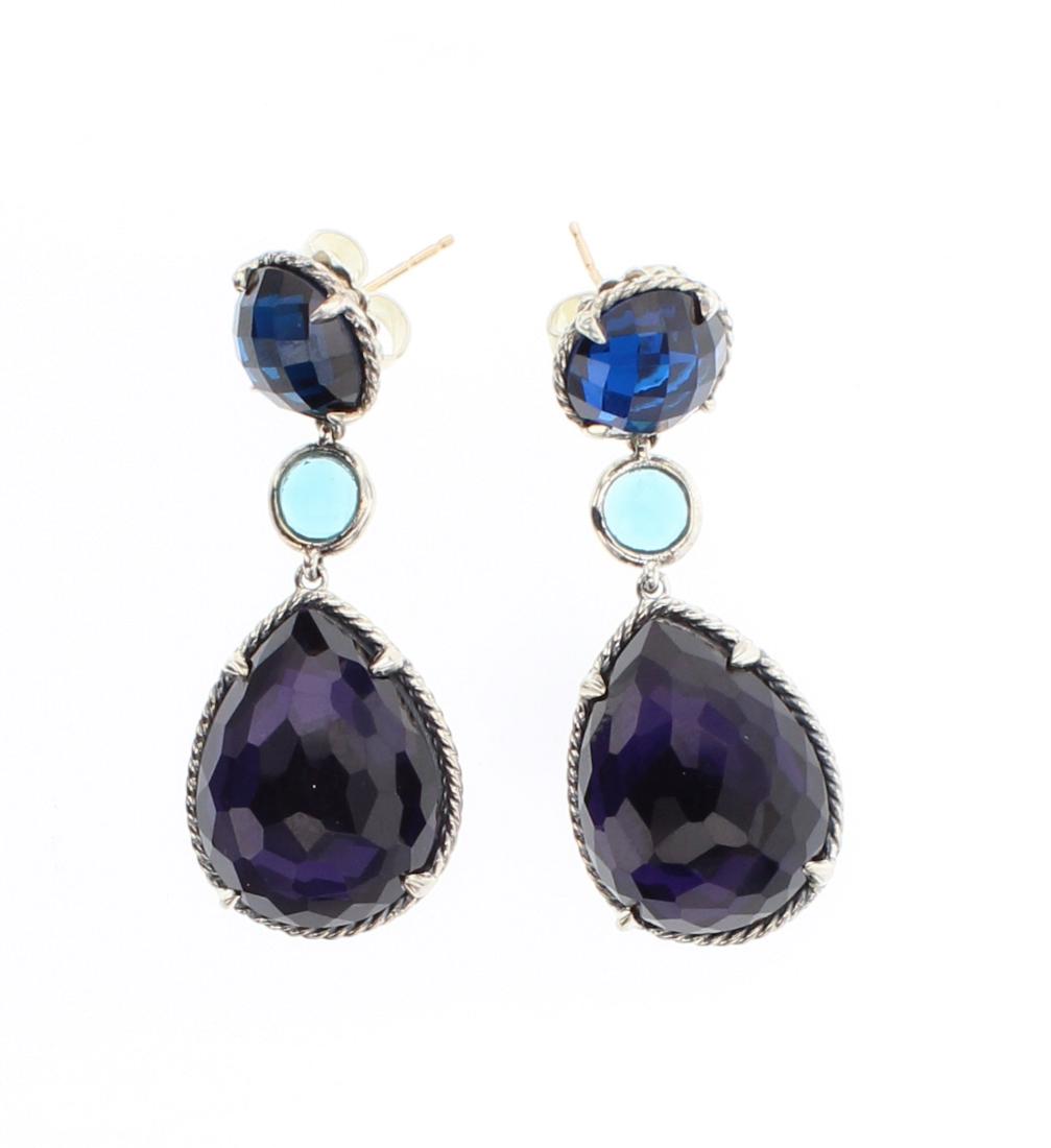 David Yurman Sterling Silver Blue Topaz & Black Orchid (1 of 2)