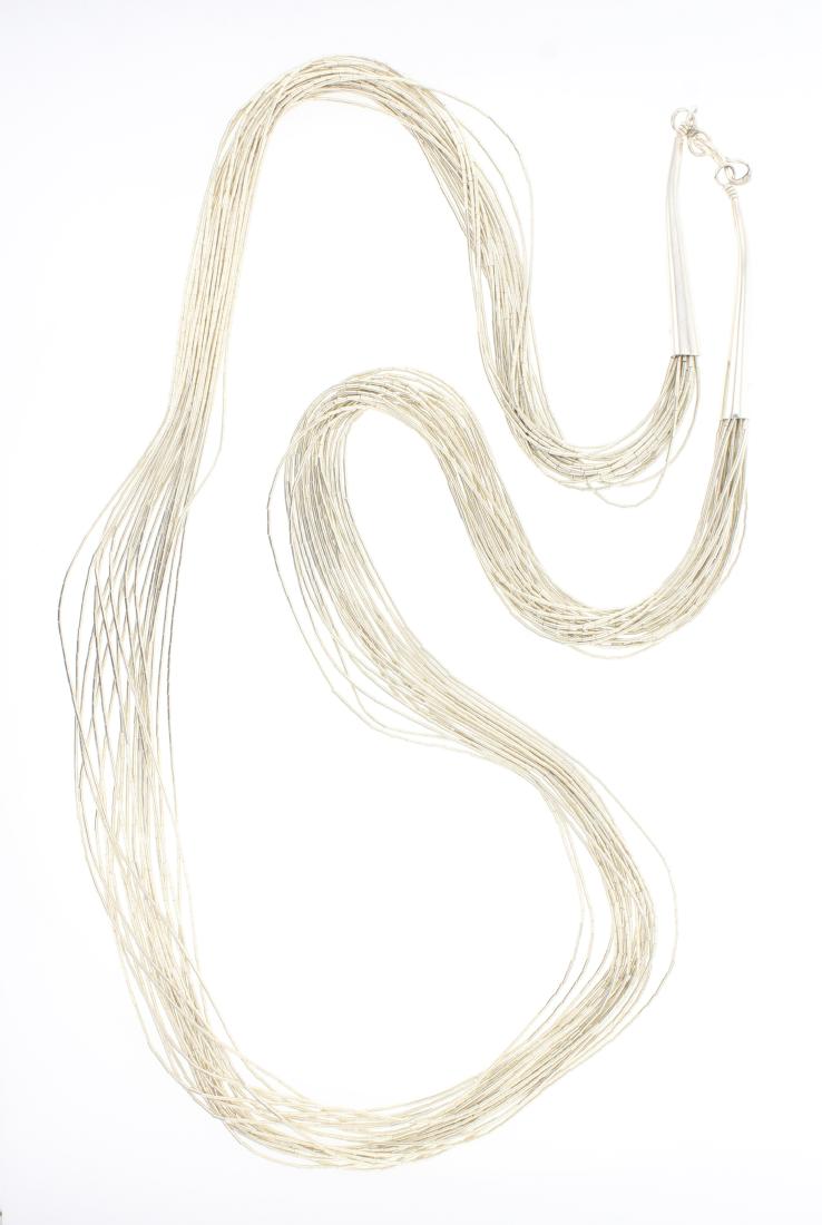 Liquid Silver Multi Strand Necklace (1 of 2)