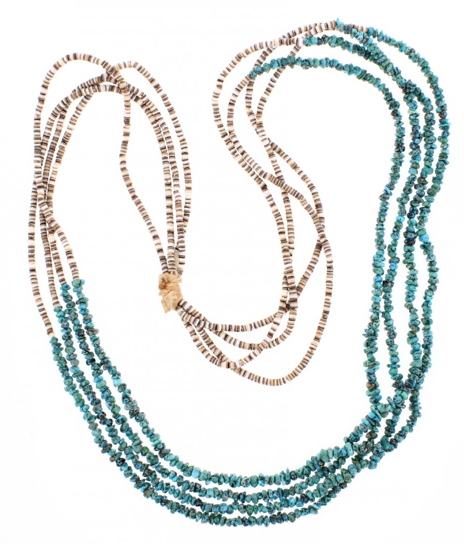 Old Pawn Original Turquoise Hieshi Necklace (1 of 2)