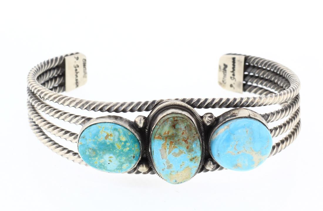 Pansy Johnson Contemporary Turquoise Bracelet (1 of 3)