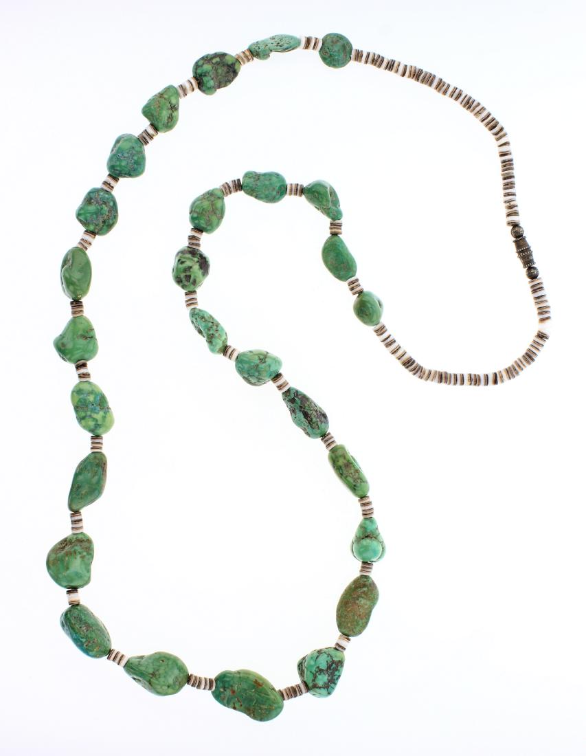 Old Pawn Carrico Lake Nugget Turquoise Necklace (1 of 2)