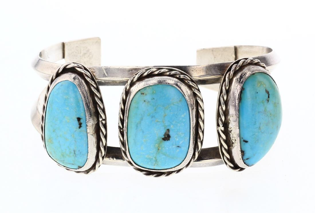 Vintage Kingman Turquoise Freeform Large Stone Row (1 of 3)