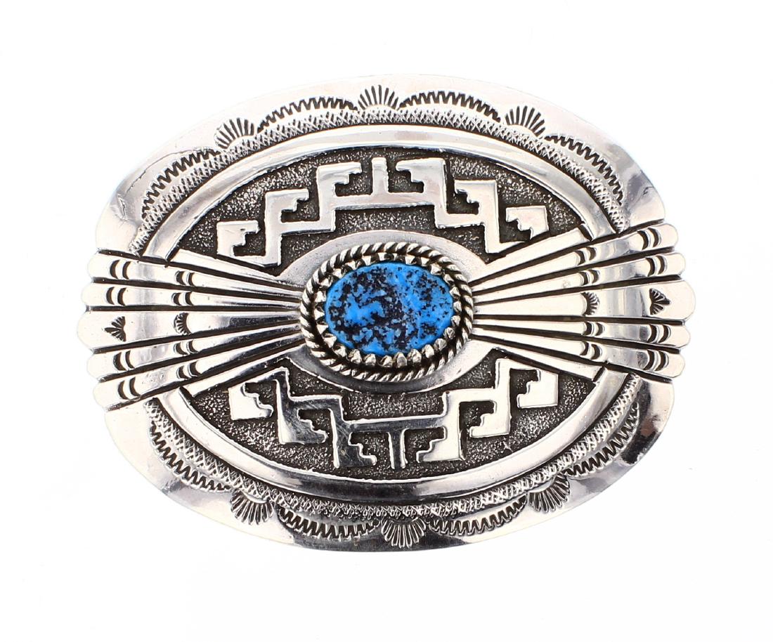 LB Contemporary Kingman Nugget Turquoise Geometric (1 of 2)