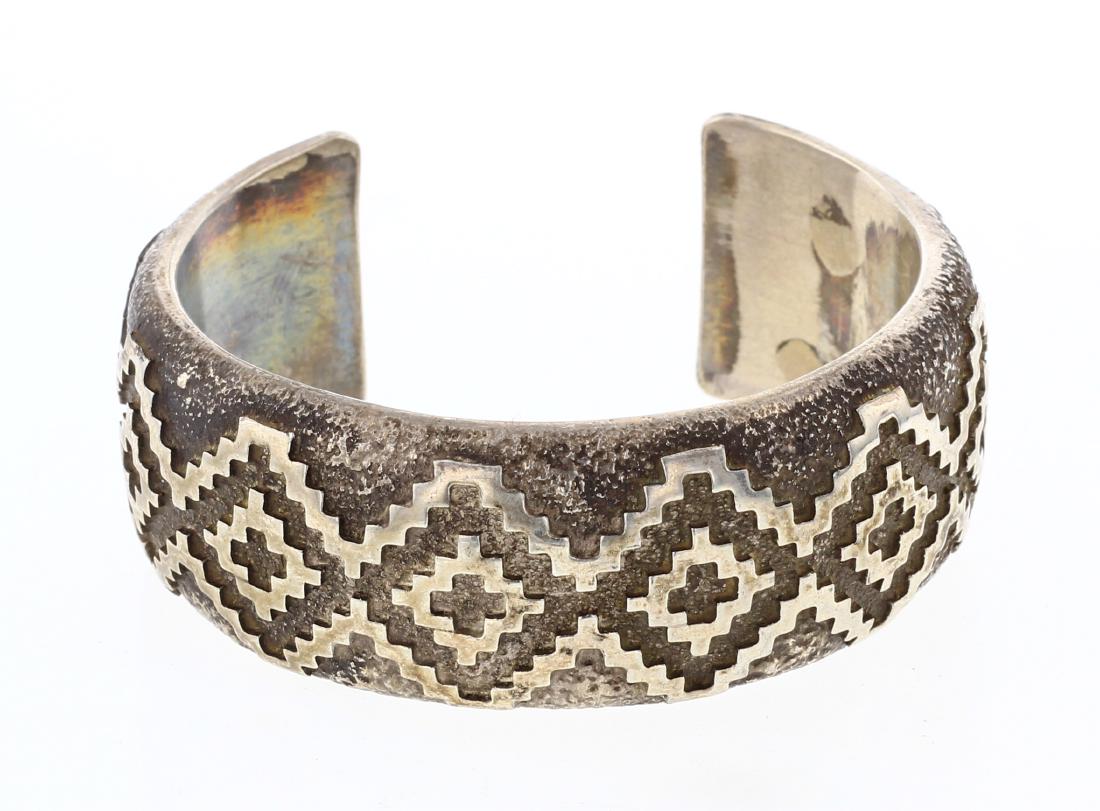 JR Vintage Geometric Overlay Wide Cuff Bracelet (1 of 3)