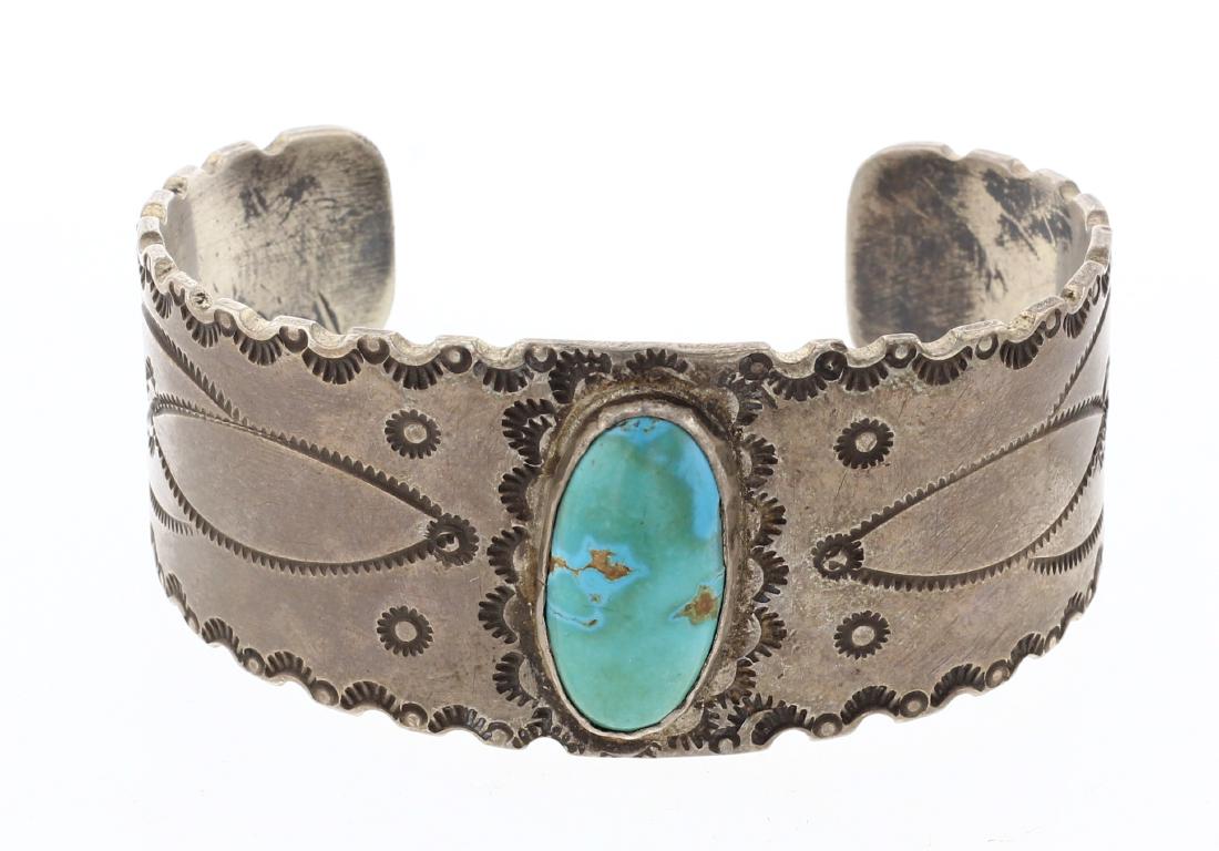 Old Pawn Heavy Stamp Bracelet (1 of 3)