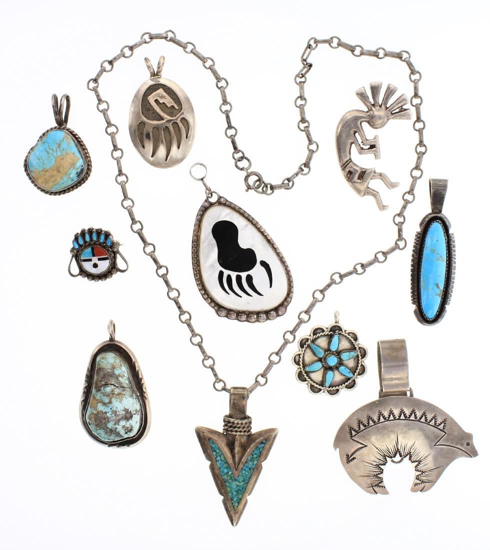 Vintage & Old Pawn Necklace & Pendant Lot of 10  Navajo (1 of 2)