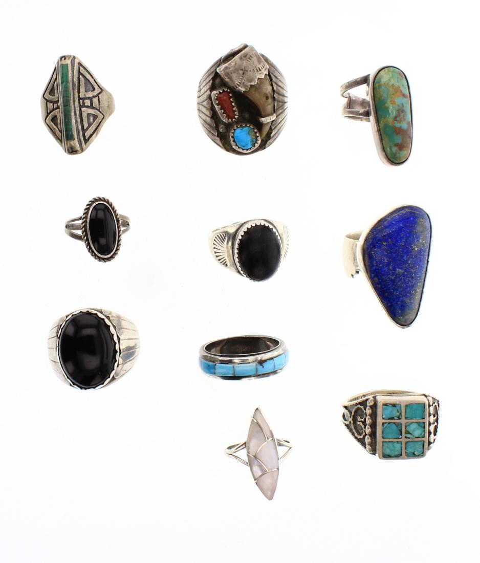 Vintage & Old Pawn Multi Stone Ring Lot of 10 (1 of 3)